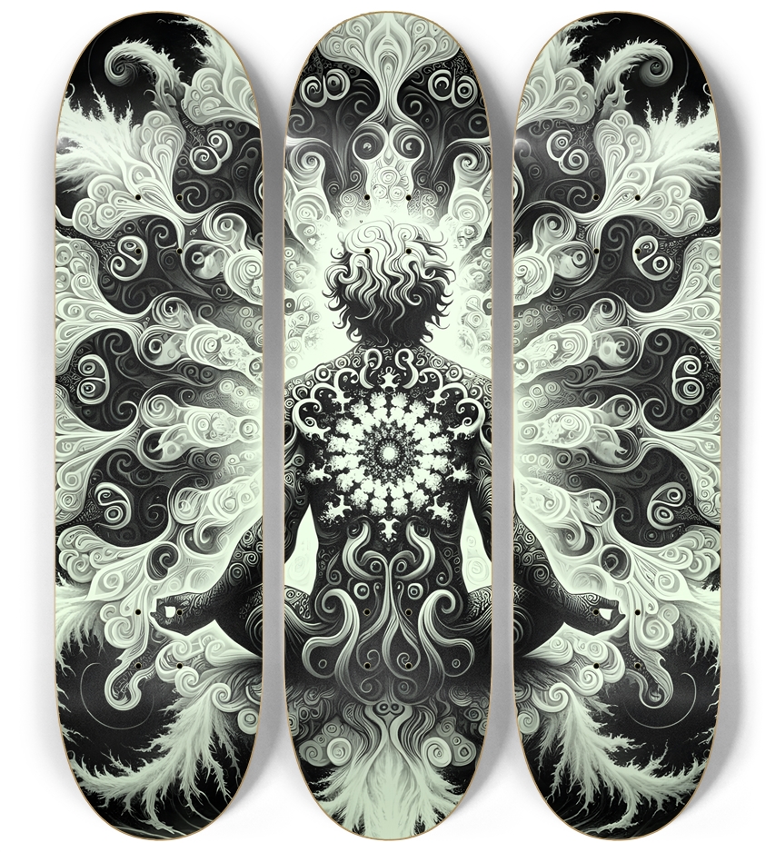 B&W Fractal Man #32