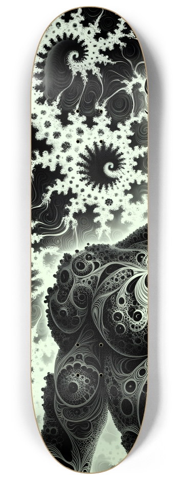 B&W Fractal Man #15 #1 8-1/4 Skateboard Deck