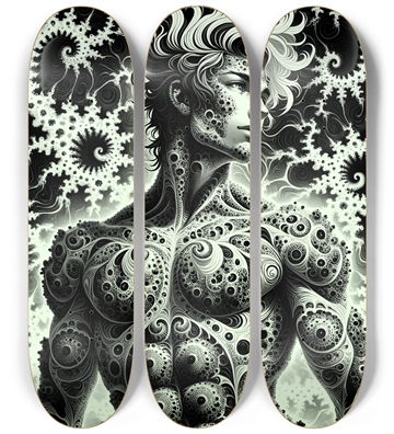B&W Fractal Man #15