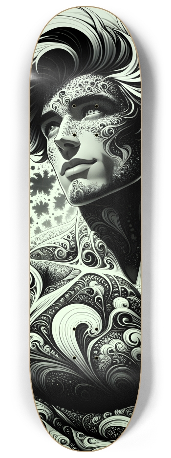 B&W Fractal Man #1 #2