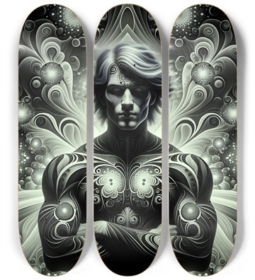 B&W Fractal Man #52