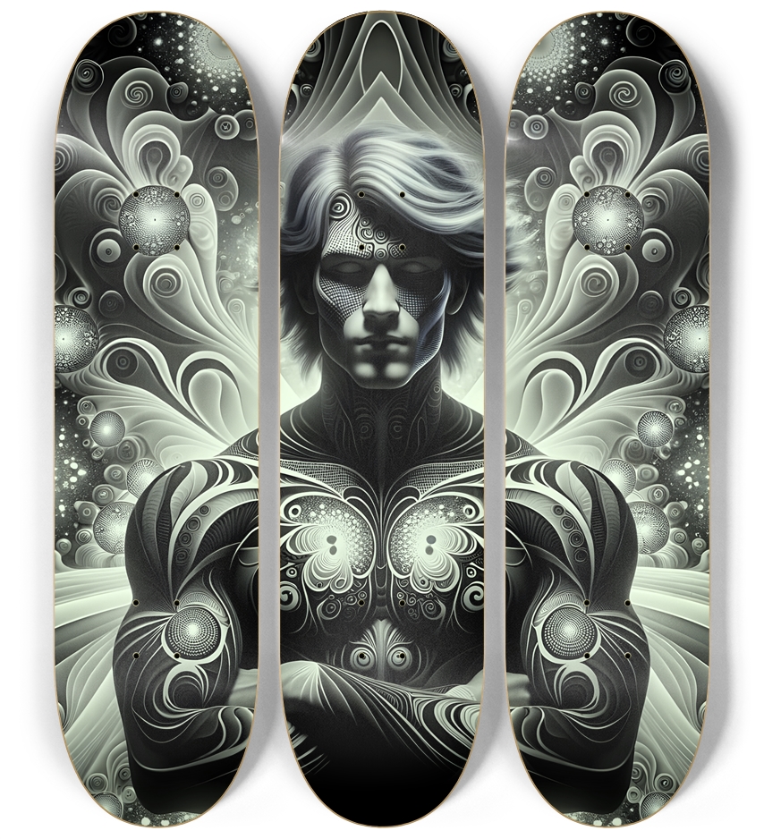 B&W Fractal Man #52