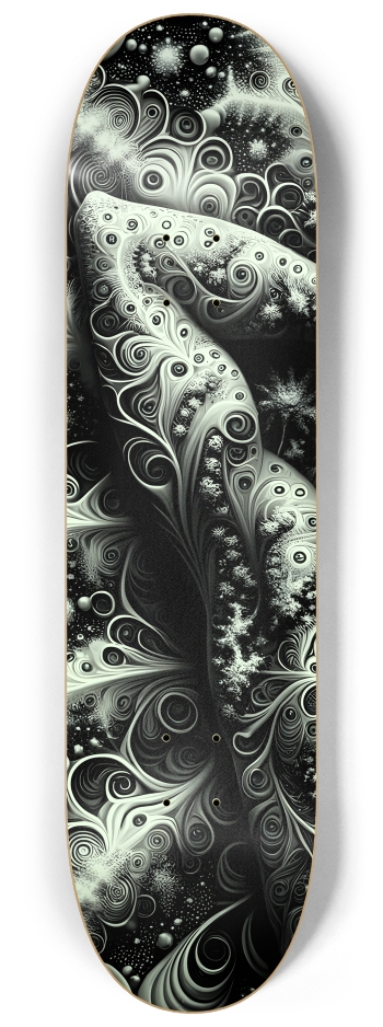 B&W Fractal Man #38 #1 8-1/4 Skateboard Deck