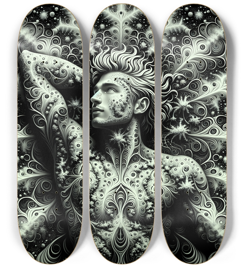 B&W Fractal Man #38