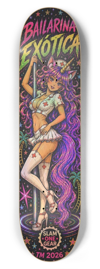 Bailalina Exotica SLAM ONE GEAR 7-3/4 Skateboard Deck