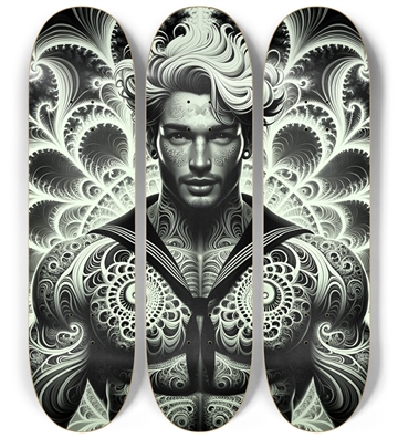 B&W Fractal Sailor #26