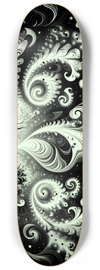 B&W Fractal Lovers #6 #3 8-1/4 Skateboard Deck