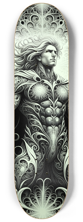 B&W Fractal Superhero #26 #2 8-1/4 Skateboard Deck