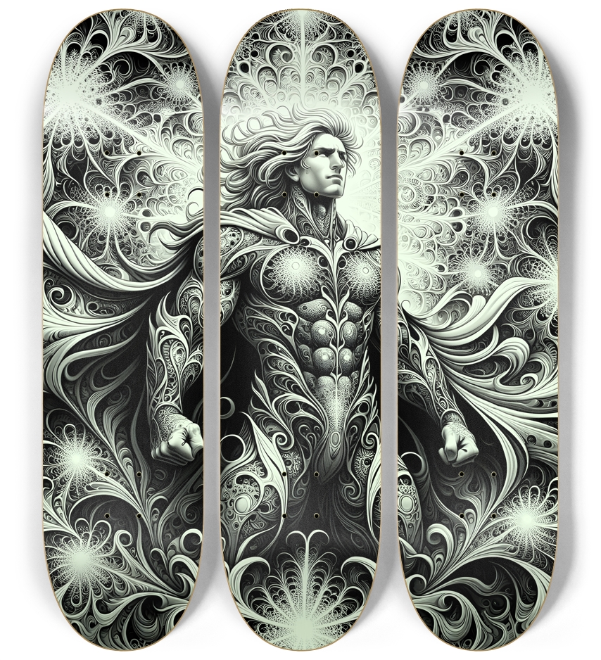 B&W Fractal Superhero #26