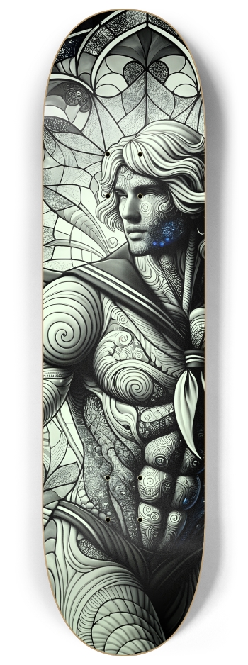 B&W Fractal Sailor #15 #2 8-1/4 Skateboard Deck