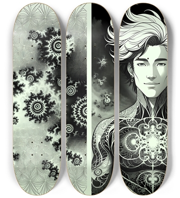 B&W Fractal Man #84