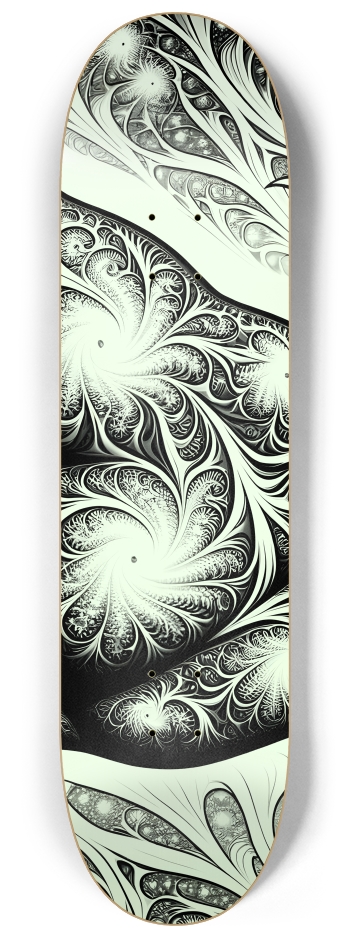 B&W Fractal Superhero #4 #1 8-1/4 Skateboard Deck