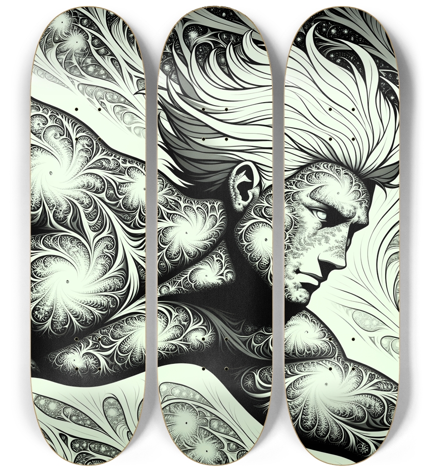B&W Fractal Superhero #4