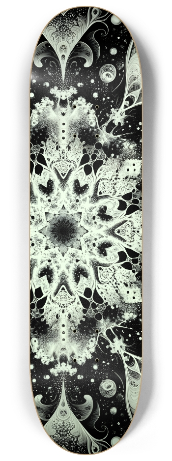 B&W Fractal Lovers #3 #1 8-1/4 Skateboard Deck