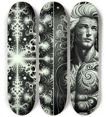 B&W Fractal Man #82