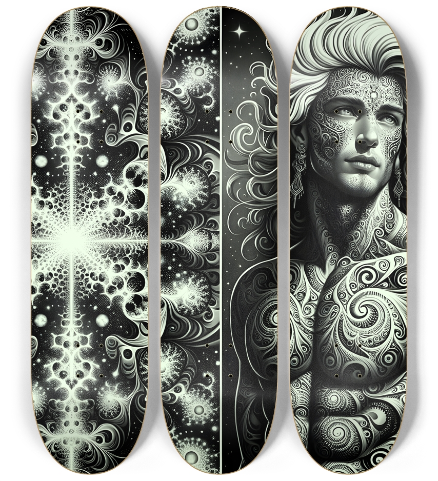 B&W Fractal Man #82
