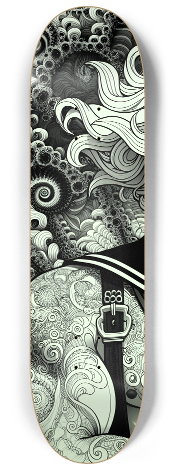 B&W Fractal Sailor #18 #1 8-1/4 Skateboard Deck