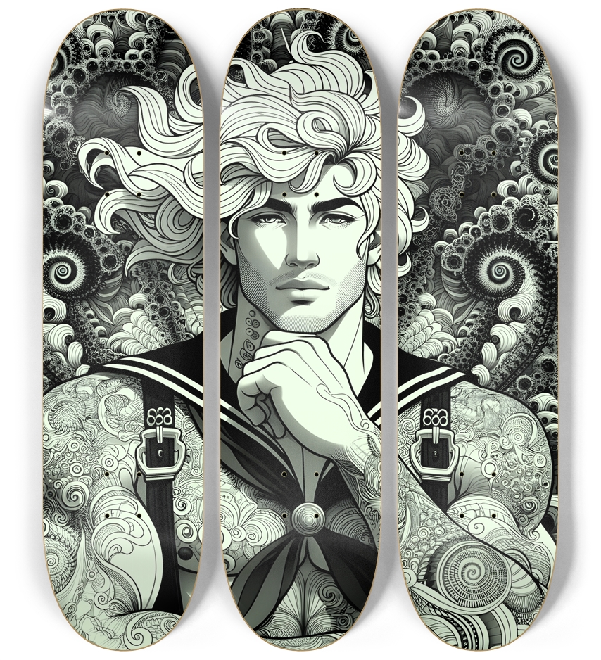 B&W Fractal Sailor #18