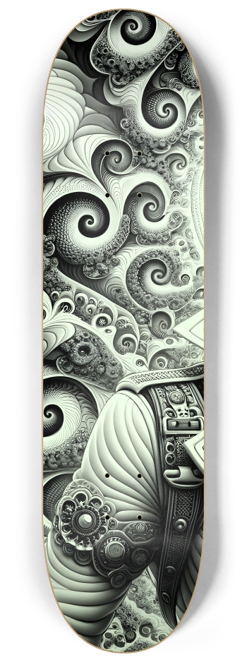 B&W Fractal Superhero #9 #1 8-1/4 Skateboard Deck