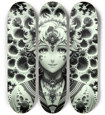B&W Fractal Sailor #19