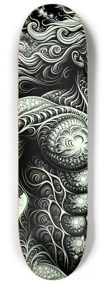 B&W Fractal Superhero #19 #2 8-1/4 Skateboard Deck