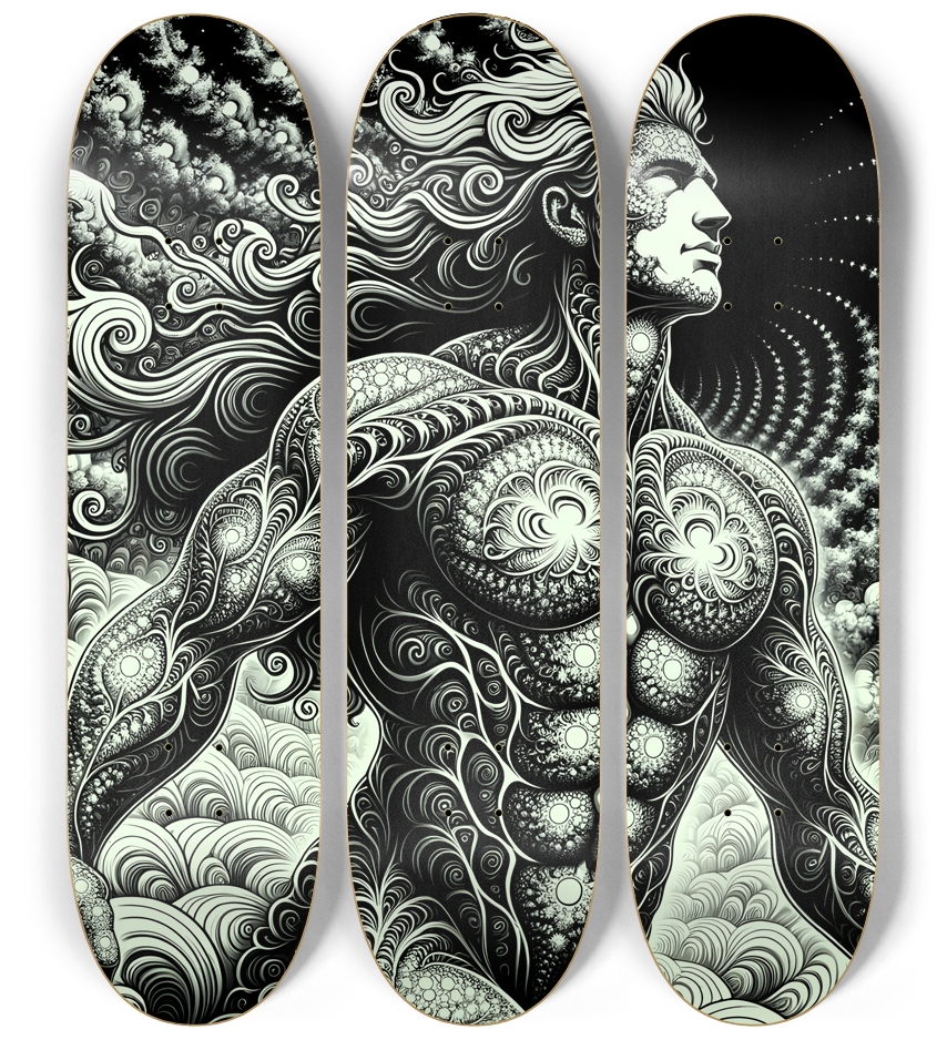 B&W Fractal Superhero #19