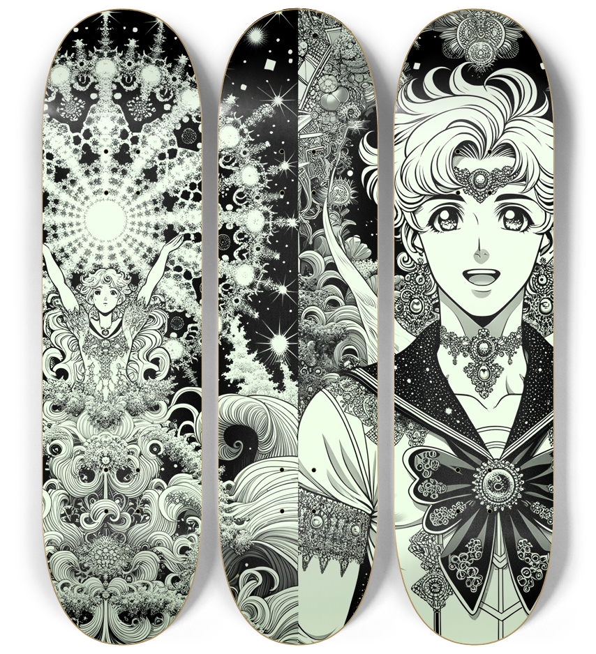B&W Fractal Sailor #23
