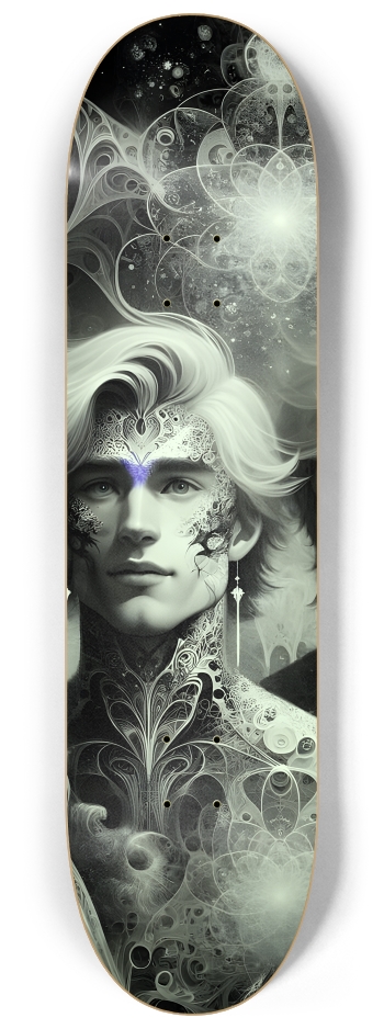 B&W Fractal Superhero #13 #2 8-1/4 Skateboard Deck