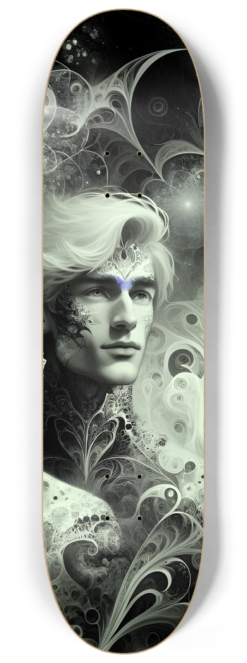 B&W Fractal Superhero #13 #3 8-1/4 Skateboard Deck