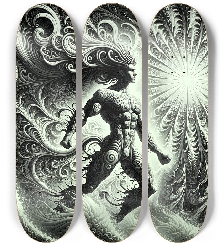 B&W Fractal Superhero #28