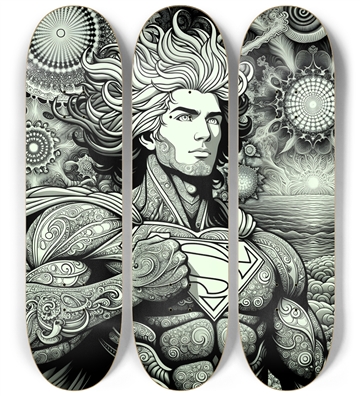 B&W Fractal Superhero #30