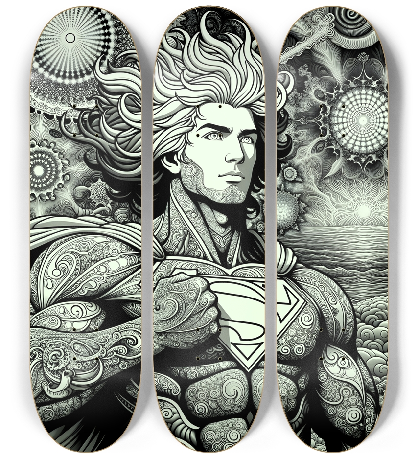 B&W Fractal Superhero #30