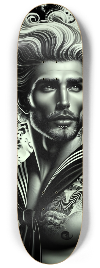 B&W Fractal Sailor #1 #1 8-1/4 Skateboard Deck