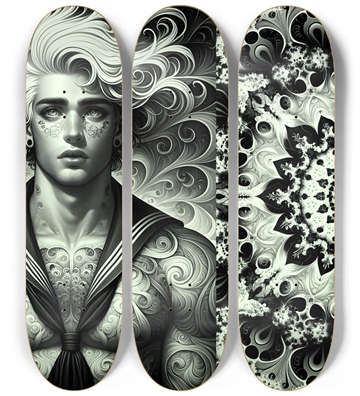 B&W Fractal Sailor #29