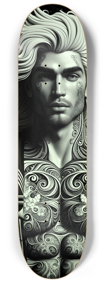 B&W Fractal Sailor #13 #3 8-1/4 Skateboard Deck