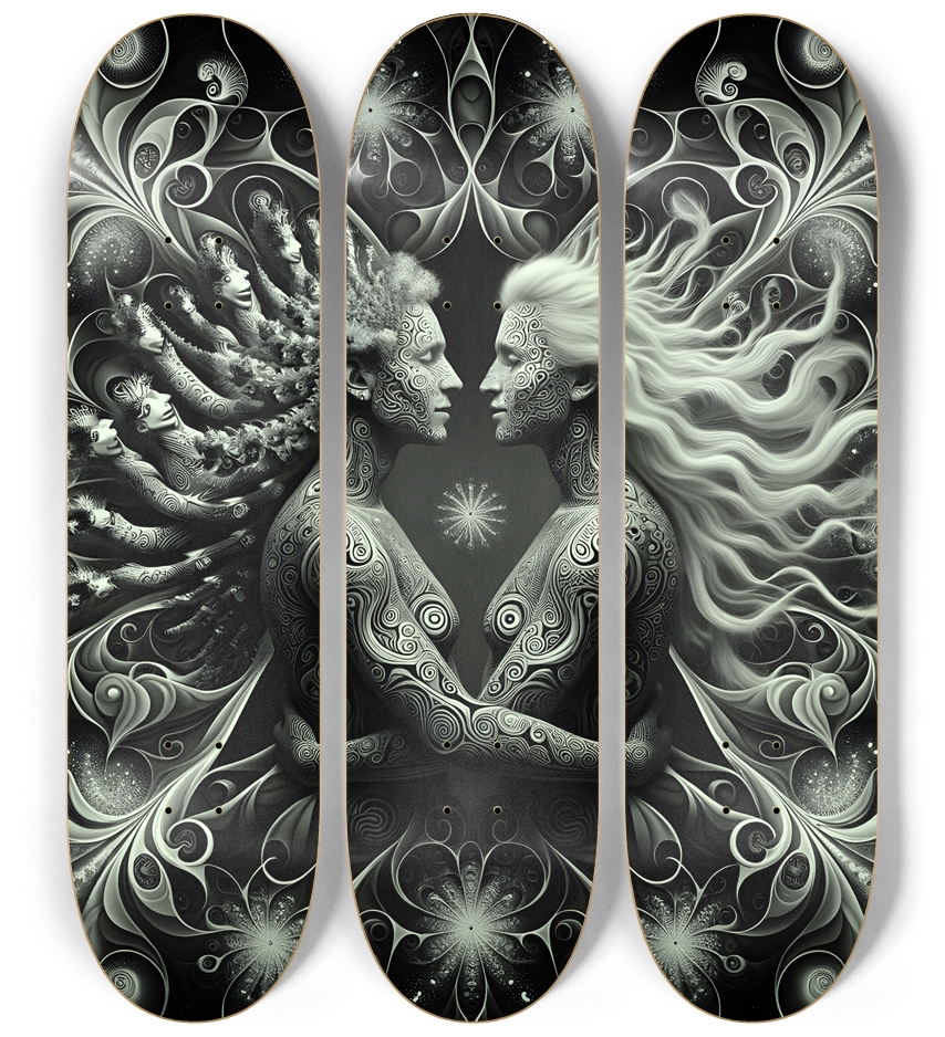 B&W Fractal Lovers #10