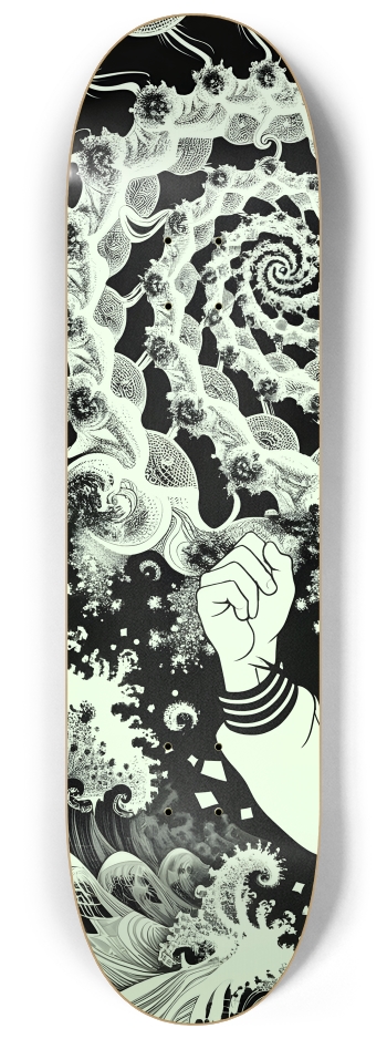 B&W Fractal Sailor #17 #1 8-1/4 Skateboard Deck
