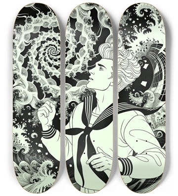 B&W Fractal Sailor #17
