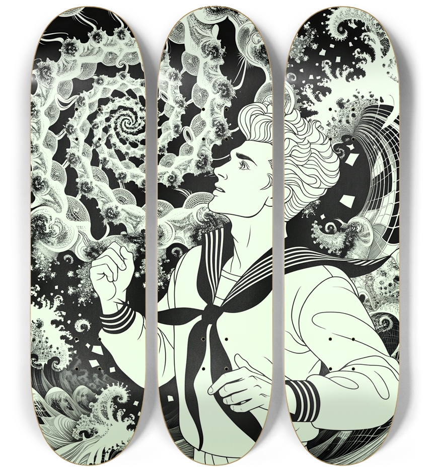 B&W Fractal Sailor #17