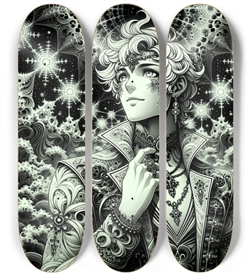 B&W Fractal Superhero #14