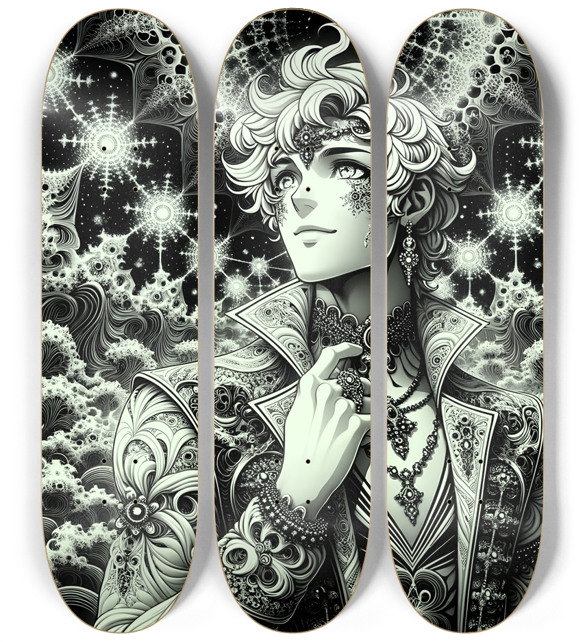 B&W Fractal Superhero #14