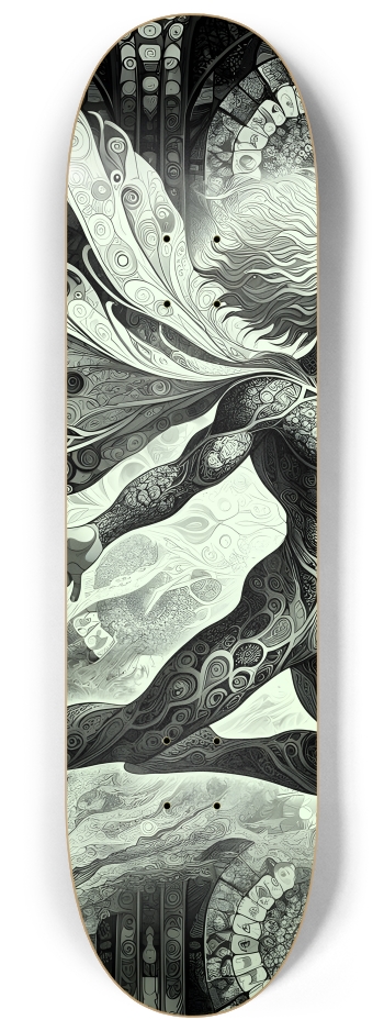 B&W Fractal Superhero #12 #2 8-1/4 Skateboard Deck