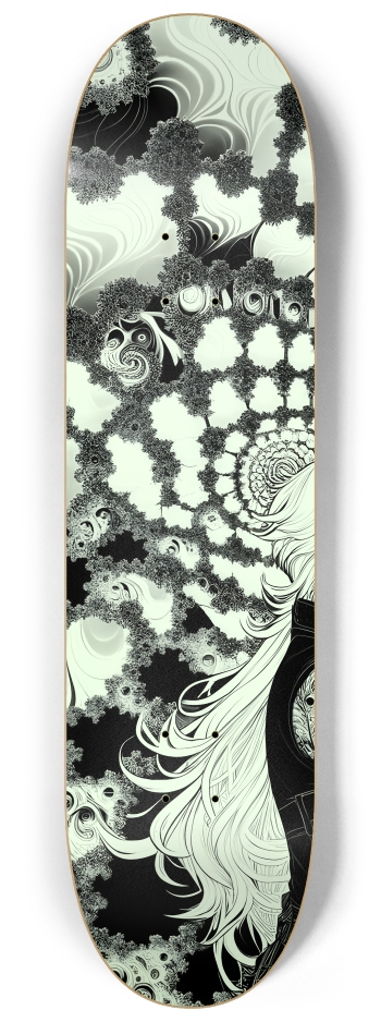 B&W Fractal Lovers #5 #1 8-1/4 Skateboard Deck