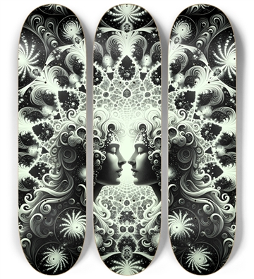 B&W Fractal Lovers #8