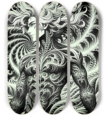 B&W Fractal Man #71