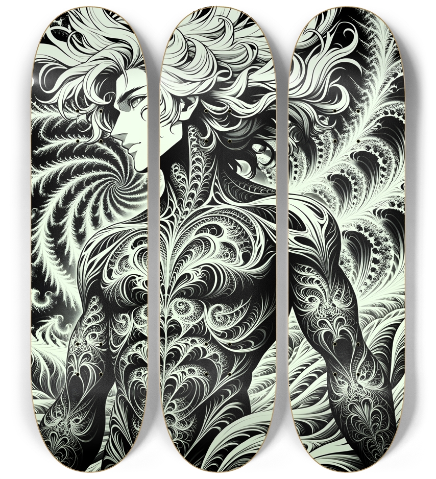 B&W Fractal Man #71
