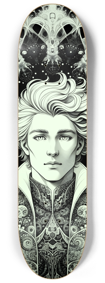 B&W Fractal Superhero #22 #2 8-1/4 Skateboard Deck