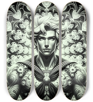 B&W Fractal Sailor #16