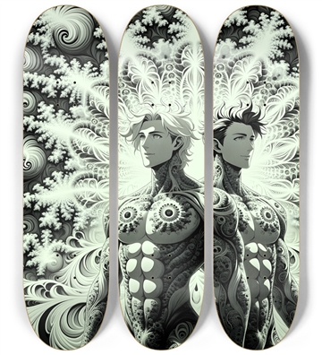 B&W Fractal Superhero #1