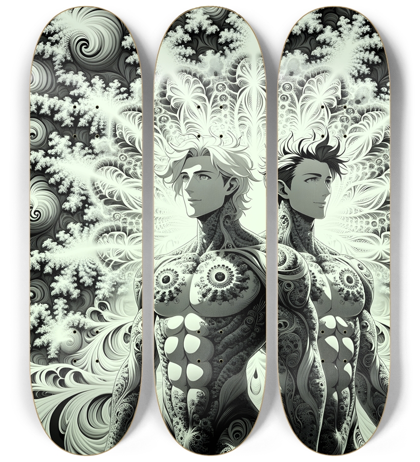 B&W Fractal Superhero #1